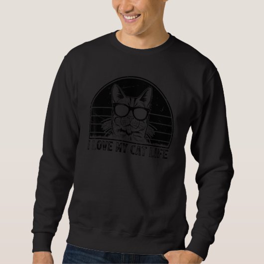 Sweatshirt Cat Owner  I Love My Cat Life  Cat   Cat (Devant)