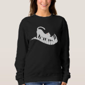 Sweatshirt Cat Piano Music   2 (Devant)