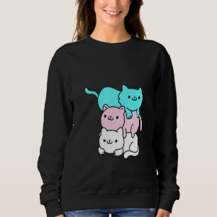 Sweatshirt Cat Pile Trans Support Outdoor Cool Animal Pride L