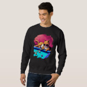 Sweatshirt Cat Playing Pool Billiards in Lounge Cool Cats 2 (Devant entier)