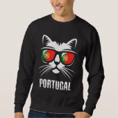 Sweatshirt Cat Proud Portuguese Portugal Flag (Devant)