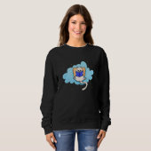 Sweatshirt Cat Reading Book for Bookworm and Book (Devant entier)