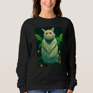 Sweatshirt Cat Retro Style Kitty Cats      