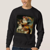 Sweatshirt Cat Riding Candy (Devant)