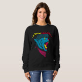 Sweatshirt Cat Rock 90s Meow For Music Band Fans 1 (Devant entier)