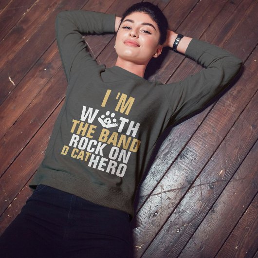 Sweatshirt Cat Rock Band Amusant Cool Moderne Cute Personnali