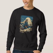 Sweatshirt Cat Samurai & The Great Wave  Enchanting Japanese  (Devant)