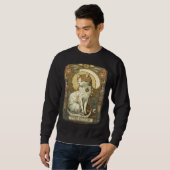 Sweatshirt Cat Tarot Card The Moon Tarot Card Nouveau (Devant entier)