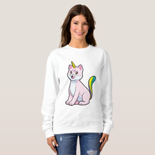 Sweatshirt Cat Unicorn (Devant entier)
