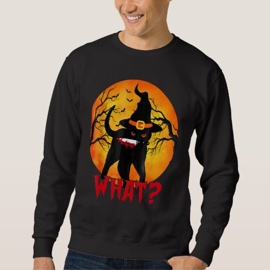 Sweatshirt Cat What Cat Holding Knife Costume (Devant)