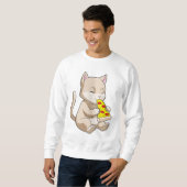 Sweatshirt Cat with Pizza (Devant entier)