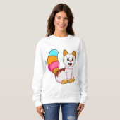 Sweatshirt Cat with popsicle (Devant entier)