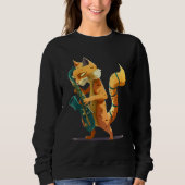 Sweatshirt Cat with saxophone (Devant)