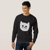 Sweatshirt Cat   Women Men Teens Minimal Style Pattern (Devant entier)