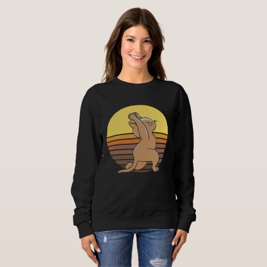 Sweatshirt cat yoga peace (Devant entier)