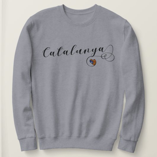 Sweatshirt Catalunya Coeur Drapeau, Catalan Estelada (Design devant)