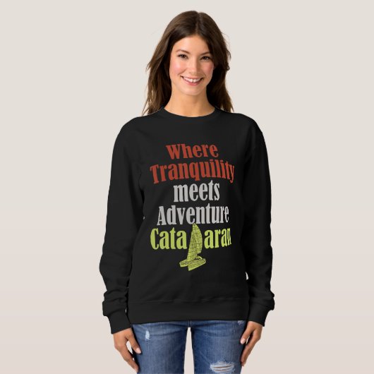 Sweatshirt Catamaran Boat Sailing 7 (Devant entier)