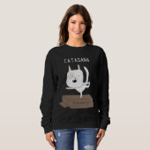 Sweatshirt Catasana Chat exécutant du yoga (Devant entier)