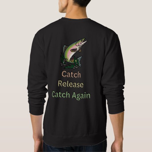 Sweatshirt Catch Relâchez À Nouveau Catch. Pêcheurs, Noirs (Dos)