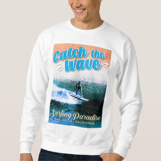 Sweatshirt Catch the Wave - Le paradis du surf (Devant)
