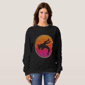 Sweatshirt Catcheur de lutte rétro (Devant entier)