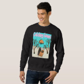 Sweatshirt Catching Waves Surfing Beach Surf Vintage (Devant entier)
