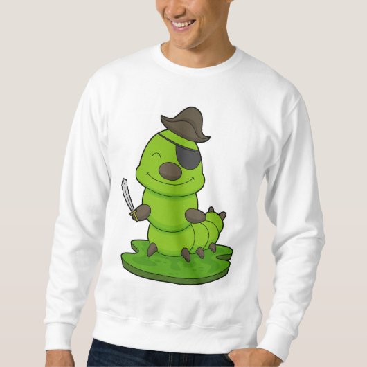 Sweatshirt Caterpillar as Pirate (Devant)