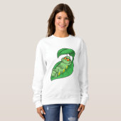 Sweatshirt Caterpillar avec feuille (Devant entier)