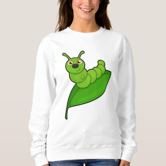 Sweatshirt Caterpillar avec feuille (Devant)