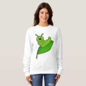 Sweatshirt Caterpillar avec feuille (Devant entier)