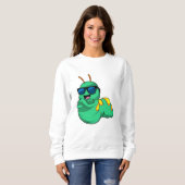 Sweatshirt Caterpillar avec lunettes de soleil (Devant entier)