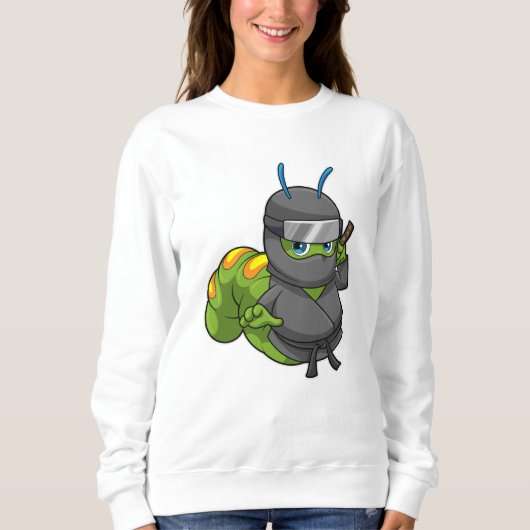 Sweatshirt Caterpillar comme Ninja avec épée (Devant)