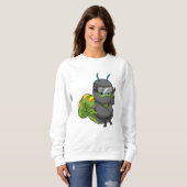 Sweatshirt Caterpillar comme Ninja avec épée (Devant entier)