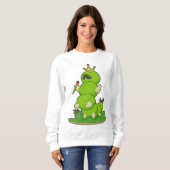 Sweatshirt Caterpillar en roi avec Couronne (Devant entier)