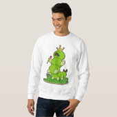 Sweatshirt Caterpillar en roi avec Couronne (Devant entier)