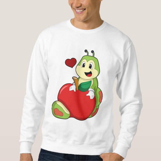 Sweatshirt Caterpillar with Apple (Devant)