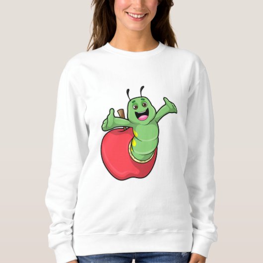 Sweatshirt Caterpillar with Apple (Devant)