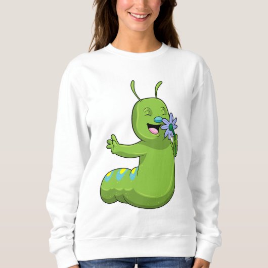 Sweatshirt Caterpillar with Flower (Devant)