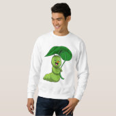 Sweatshirt Caterpillar with Leaf as Parasol (Devant entier)