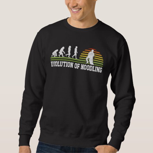 Sweatshirt Catfish Man Evolution of Noodling  2 (Devant)