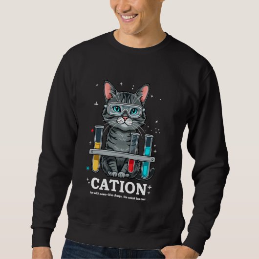 Sweatshirt Cation Chat Chimiste Funny Science Mème Chats Chim (Devant)