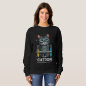 Sweatshirt Cation Chat Chimiste Funny Science Mème Chats Chim (Devant entier)