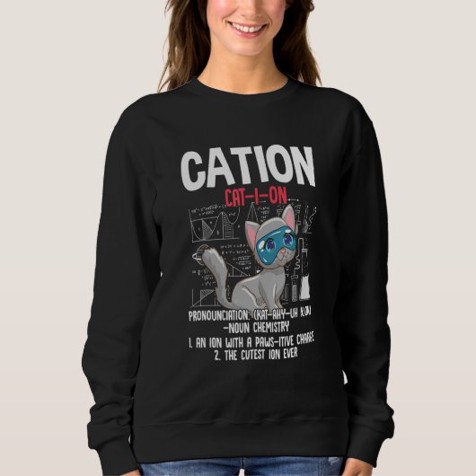 Sweatshirt Cation Pour Enseignant Chimie Humour Sciences Ense (Devant)