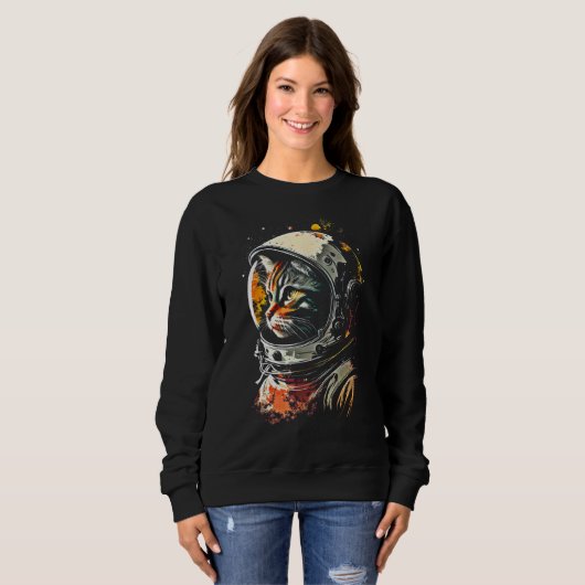Sweatshirt Catronaut Cat Astronaut space cat (Devant entier)