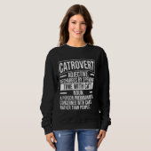 Sweatshirt Catrovert Définition Funny Chat Propriétaire Cute (Devant entier)