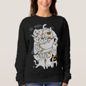Sweatshirt Cats and Coffee (Devant)
