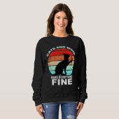 Sweatshirt Cats And Wine Makes Everything Fine Cats Vino Wine (Devant entier)