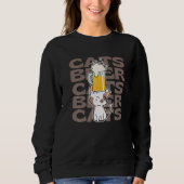 Sweatshirt Cats Beers  Feline Beer Drinking Cat  Rescue Cat (Devant)