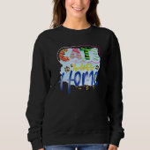 Sweatshirt Cats Bless Home Graphic Patchwork Cat (Devant)