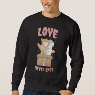 Sweatshirt cats box cute love romantic